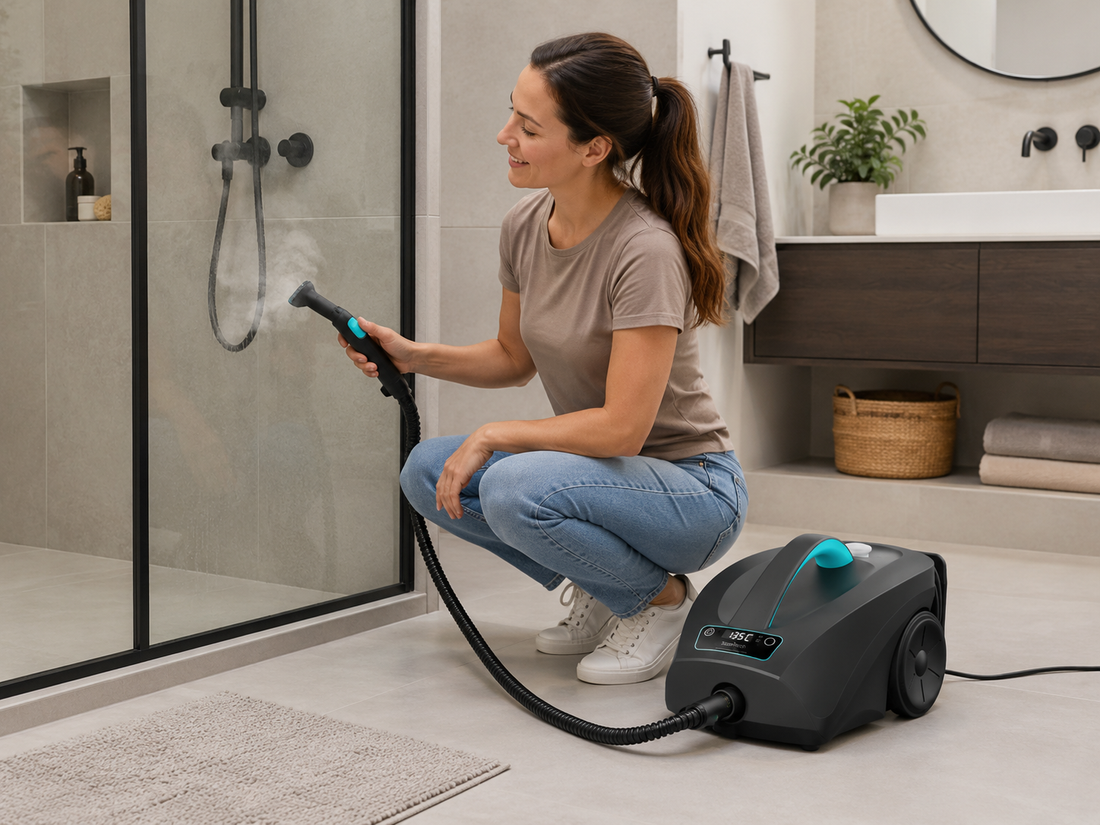 Stoomreiniger voor de badkamer, kalk en bacteriën in één beurt