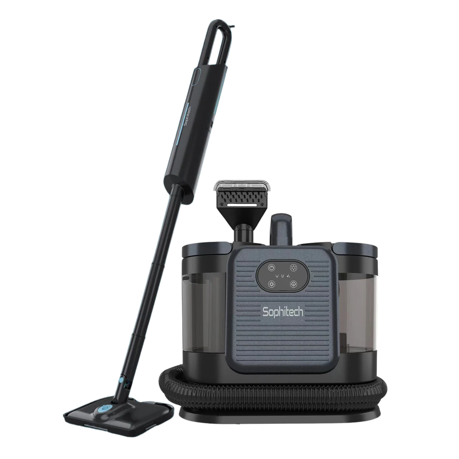 SteamFlow stoomreiniger en DeepClean Pro vlekkenreiniger naast elkaar