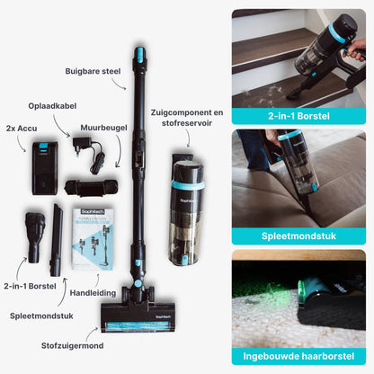 Sophitech Steelstofzuiger DustVision Dubbel Accu Onderdelen