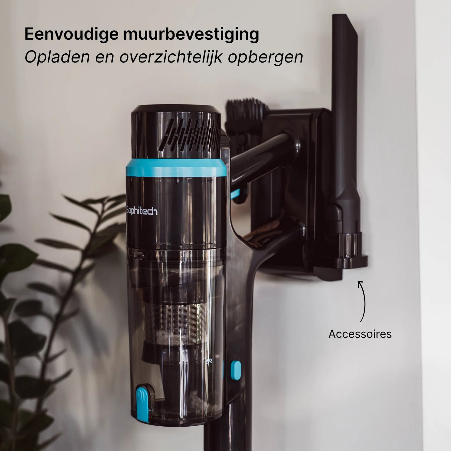 Sophitech Steelstofzuiger DustVision Muurbevestiging